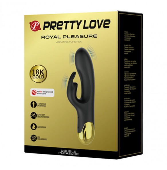 PRETTY LOVE - LIBERATORS III Rabbit Vibrator Wand Masturbator (Chargeable - Black Gold)